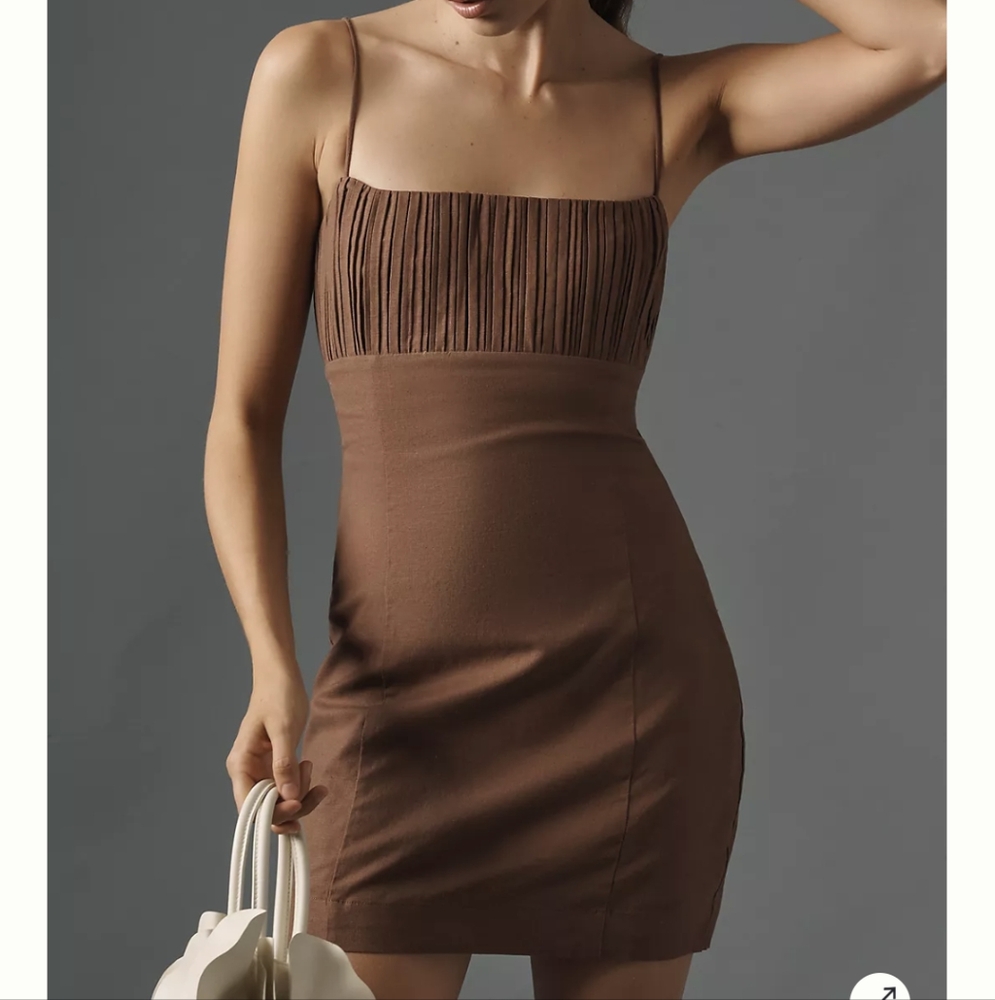 NWT The Ophelia Sleeveless Linen Slim Mini Dress by Maeve